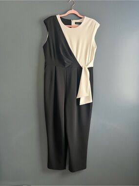 Andrew Marc Black and White Jumpsuit